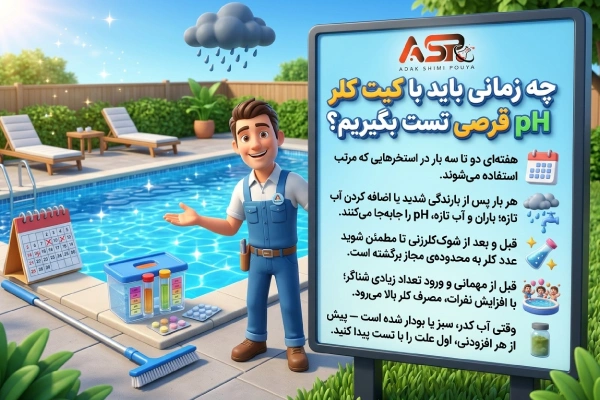 چه زمانی باید از کیت کلر PH قرصی تست بگیریم؟