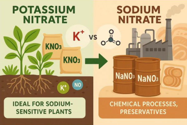 تفاوت نیترات پتاسیم و نیترات سدیم در کاربرد چیست