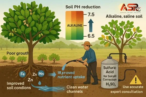 آیا اسید سولفوریک برای باغ پسته مناسب است 