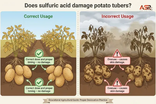 آیا اسید سولفوریک به غده سیب زمینی آسیب میزند