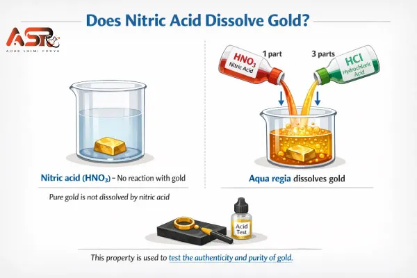 آیا اسید نیتریک طلا را حل می کند