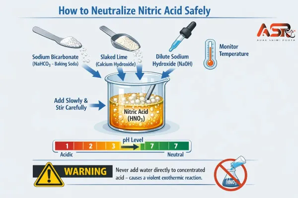 برای خنثی کردن اسید نیتریک چه باید کرد