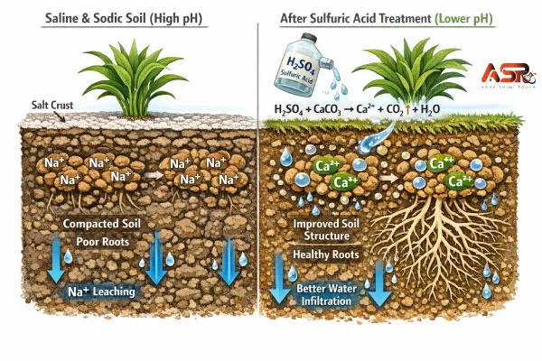 تغییر موثر شوری خاک و اصلاح ساختار آن