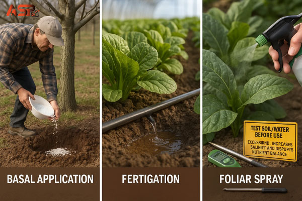 مقدار و روش مصرف استفاده از هیدروکسید پتاسیم 