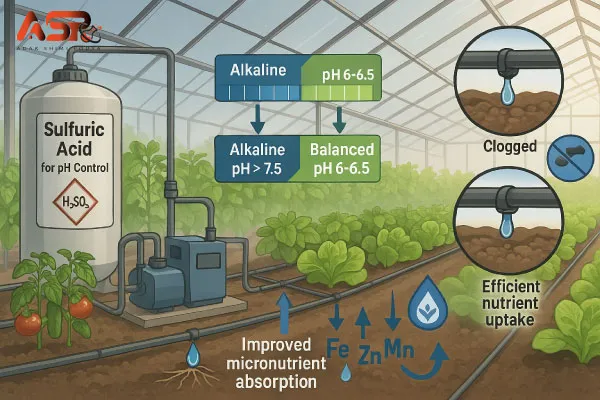چرا اسید سولفوریک در گلخانه ها استفاده می شود