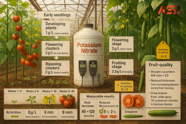 کاربرد نیترات پتاسیم در سبزیجات