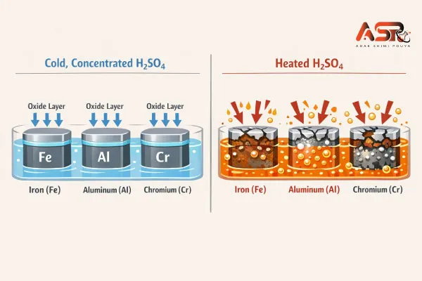 کدام فلزات در اسید سولفوریک غیرفعال می شوند